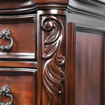 Arcturus Brown Cherry Marble/Wood Dresser