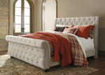 Willenburg Linen Fabric Cal King Sleigh Bed (Oversized)