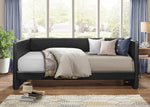 Arin Black Vinyl Twin Daybed