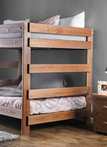 Arlette Mahogany Wood Full/Full Bunk Bed