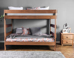 Arlette Mahogany Wood Full/Full Bunk Bed