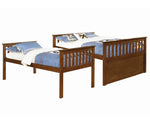 Atkin Weathered Walnut Twin XL/Queen Bunk Bed with Trundle