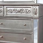 Azha Glam Silver Wood 9-Drawer Dresser