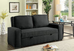 Balbriggan Warm Gray Fabric Futon Sofa