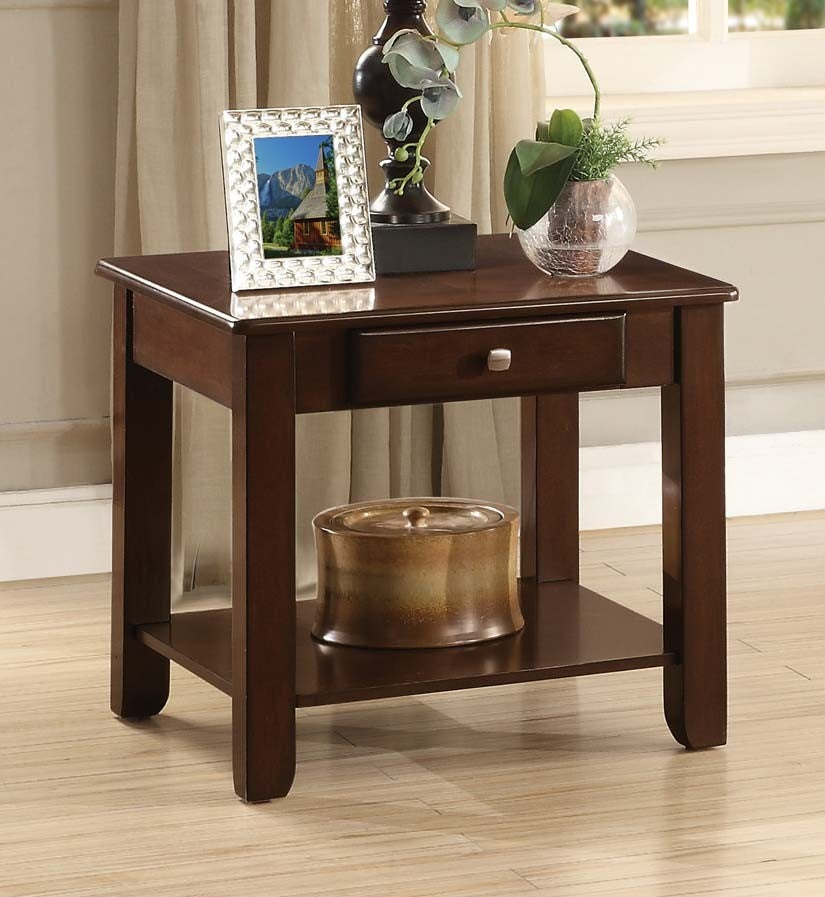 Ballwin Brown Wood End Table