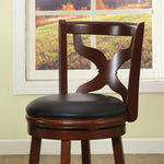 Baltic Dark Cherry Leatherette 24" Bar Stools