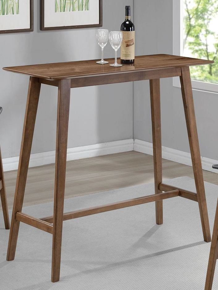 Barra Natural Walnut Wood Square Bar Table