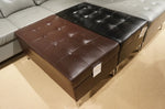 Barrington Brown Bi-Cast Vinyl Ottoman