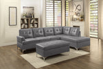 Barrington Gray Bi-Cast Vinyl Ottoman