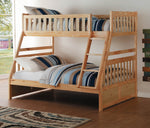 Bartly Natural Wood Twin over Full Bunk Bed