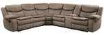 Bastrop 3Pc Brown Fabric Manual Recliner Sectional Sofa