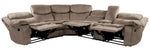 Bastrop 3Pc Brown Fabric Manual Recliner Sectional Sofa