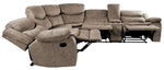 Bastrop 3Pc Brown Fabric Manual Recliner Sectional Sofa