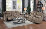 Bastrop Brown Fabric Manual Recliner Sofa