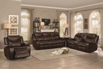 Bastrop Brown Leather Gel Match Manual Recliner Sofa