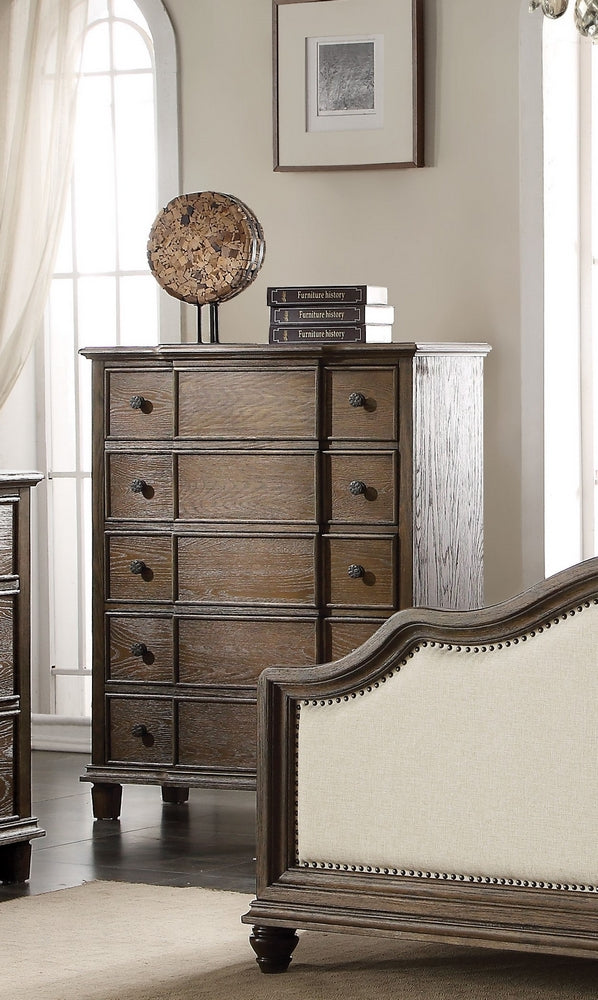 Baudouin Weathered Oak Wood Chest