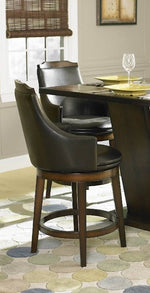 Bayshore 2 Medium Walnut Swivel Counter Height Chairs