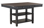 Baywater Natural/Black Wood Counter Height Table