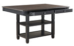 Baywater Natural/Black Wood Counter Height Table