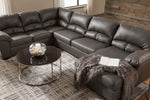 Aberton 3-Pc Gray RAF Sectional Sofa (Oversized)