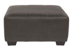 Aberton Gray Oversized Accent Ottoman