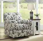 Abney Platinum Fabric Swivel Accent Chair