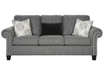 Agleno Charcoal Fabric Sofa (Oversized)