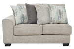 Ardsley 2-Pc Pewter Fabric RAF Sectional Sofa