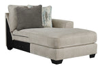 Ardsley 2-Pc Pewter Fabric RAF Sectional Sofa