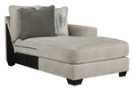 Ardsley 3-Pc Pewter Fabric RAF Sectional Sofa