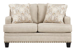 Claredon Contemporary Linen Fabric Loveseat