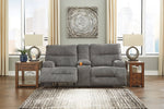 Coombs Charcoal Fabric Manual Recliner Loveseat