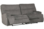 Coombs Charcoal Fabric 2-Seat Power Recliner Sofa