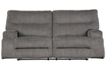 Coombs Charcoal Fabric 2-Seat Power Recliner Sofa