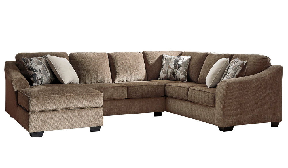 Graftin 3-Pc Teak LAF Sectional Sofa (Oversized)