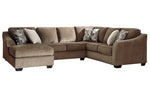 Graftin 3-Pc Teak LAF Sectional Sofa (Oversized)