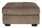 Graftin Teak Fabric Oversized Accent Ottoman