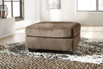 Graftin Teak Fabric Oversized Accent Ottoman