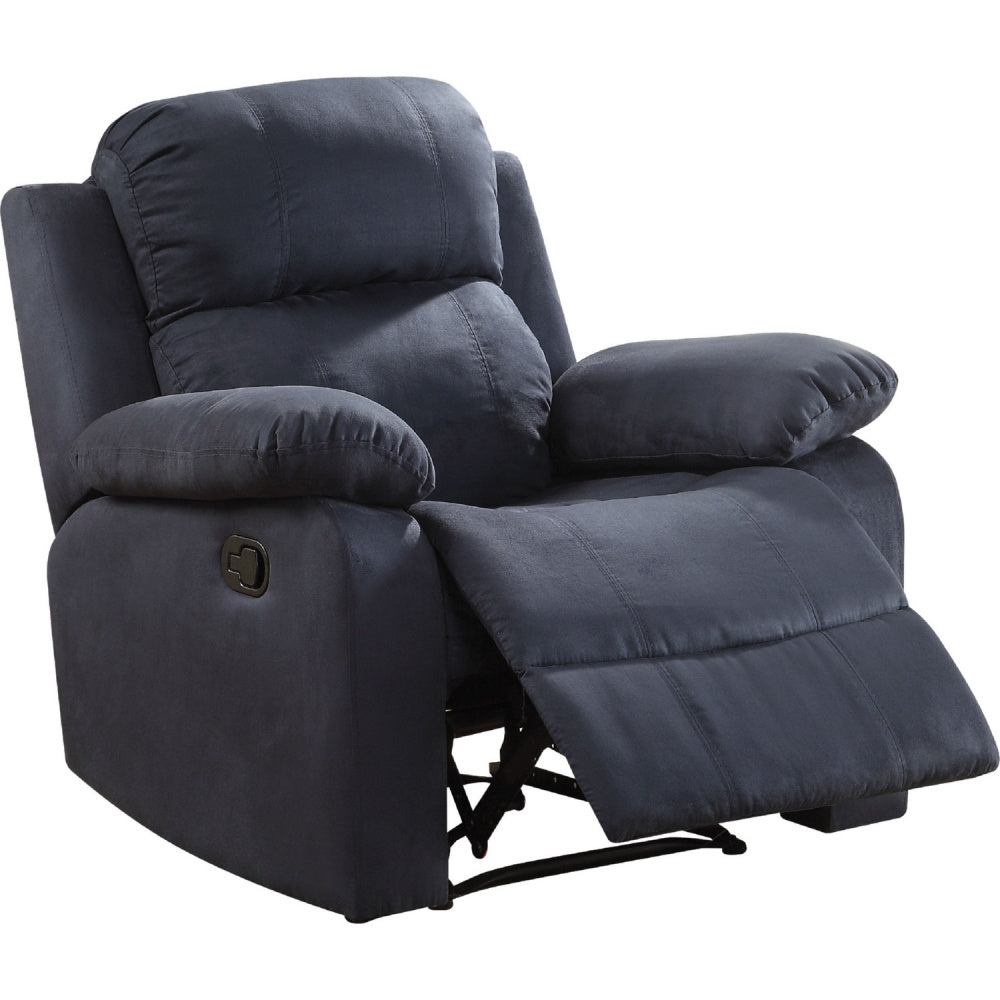 Parklon Blue Microfiber Manual Recliner