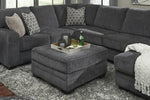 Tracling Slate Fabric Oversized Accent Ottoman