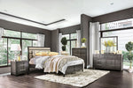 Berenice Gray Fabric Cal King Bed (Oversized)