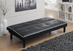 Bernardina Contemporary Black Leatherette Sofa Bed