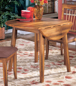 Berringer Rustic Brown Wood Round Drop Leaf Table