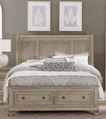 Bethel Wire Brushed Wood Platform King Bed