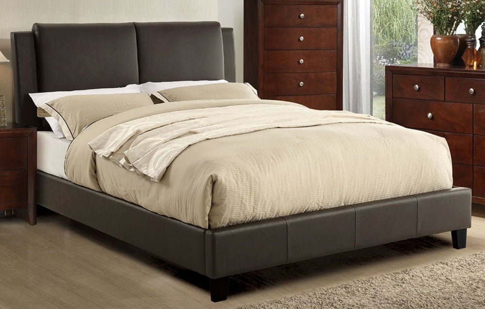 Bettina Brown Faux Leather Cal King Bed