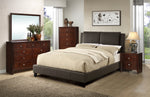 Bettina Brown Faux Leather Full Bed