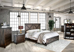 Bianca Dark Walnut Wood Queen Bed