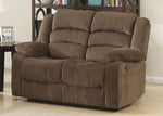 Bill 3-Pc Brown Fabric Manual Recliner Sofa Set