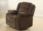 Bill 3-Pc Brown Fabric Manual Recliner Sofa Set