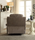 Bina Gray Polished Microfiber Manual Recliner